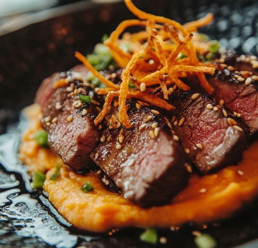 Pièce de viande servie au restaurant festif Le Two Much