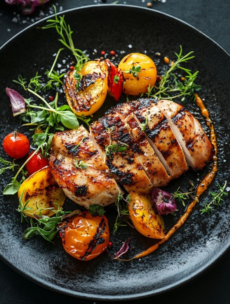 Poulet cuisiné maison dans un bon restaurant de Bordeaux