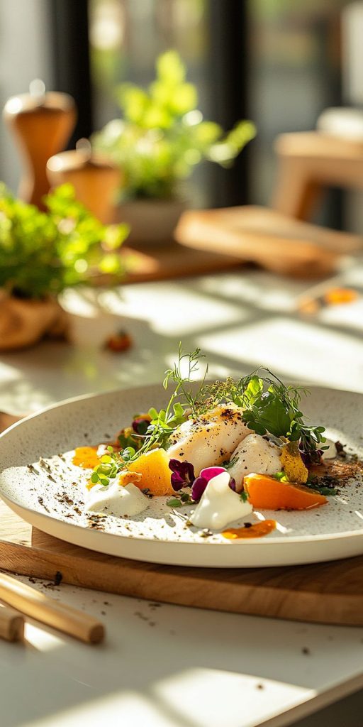 Plat dressé façon restaurant étoilé
