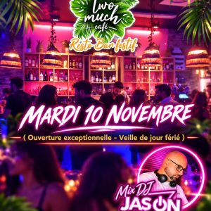 Affiche La Nuit avant le 11, ouverture exceptionnelle du mardi 10 novembre 2026 au Two Much Café Bordeaux